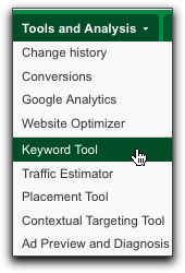 Tools and analysis menu