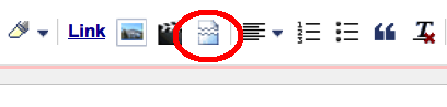 Jump icon in the toolbar