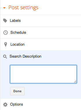 Using Search Description for Posts in blogger
