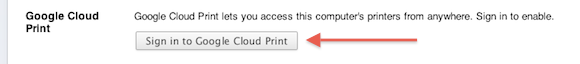 Sign in to Google Cloud Print