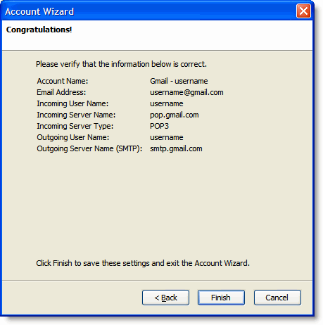 Account Settings - Verify information