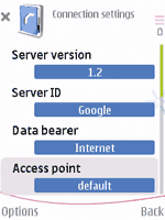 Server version, server ID, data bearer, access point