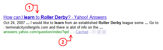 image of a Google search result snippet showing a truncated URL