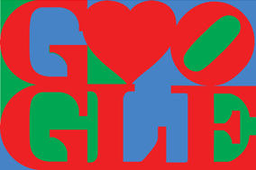 Happy Valentine's Day from Google and Robert Indiana