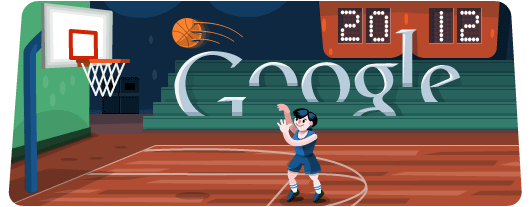 Google Doodle Londýn 2012: Basketbal