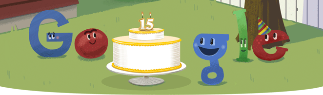 Google's 15th birthday doodle