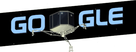 Google-Doodle: Erste gesteuerte Landung auf einem Kometen