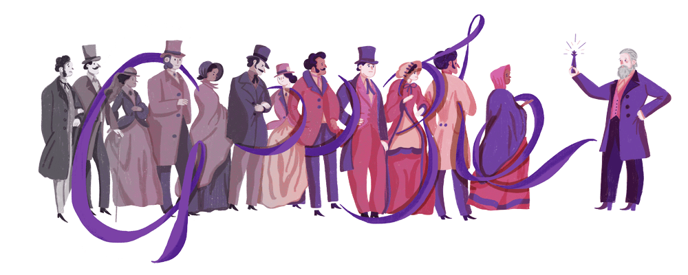 Google doodle honoring William Henry Perkin
