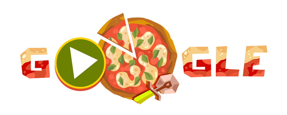 Celebrating Pizza google doodle