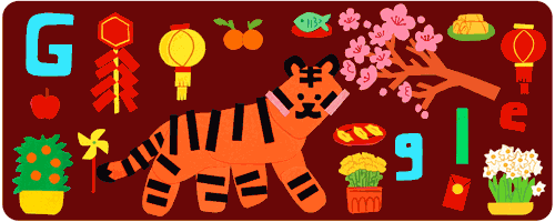 Google Doodle for Lunar New Year, 2022