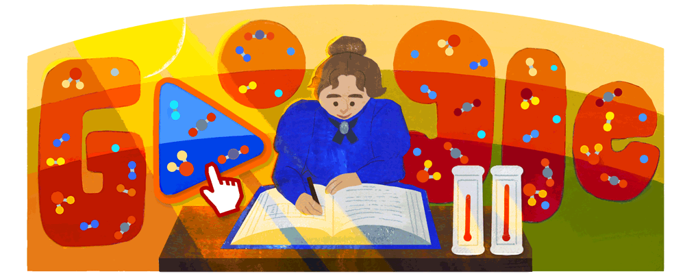 Eunice Newton Foote's 204th Birthday Doodle - Google Doodles