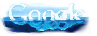 melting iceberg spells Google