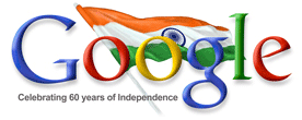 Google-Doodle: India - 60 Years of Freedom