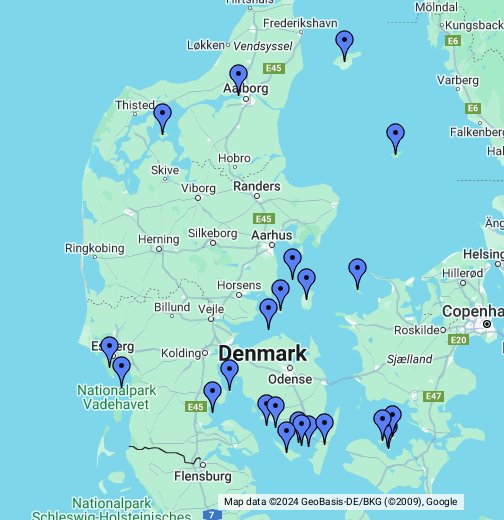 kort over øer i kattegat Danske Oer Google My Maps kort over øer i kattegat