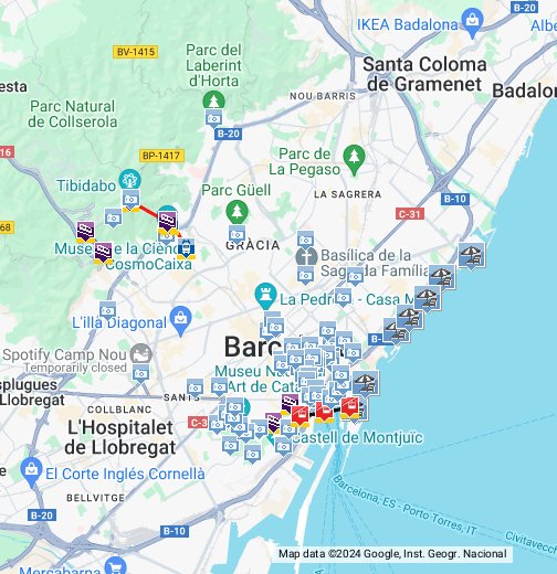 Barcelona Sehenswurdigkeiten Google My Maps