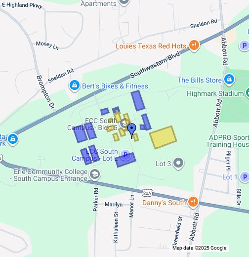 Ecc South Campus Map Erie Community College - South Campus - Google My Maps