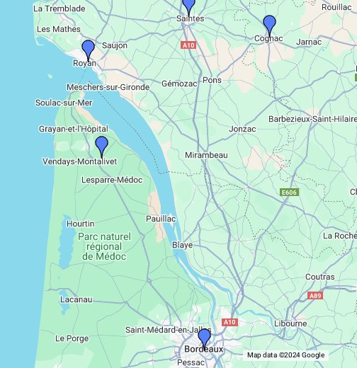  Bordeaux  Cognac Google  My Maps 