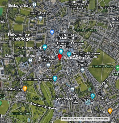 map of cambridge colleges Cambridge Pembroke College Google My Maps map of cambridge colleges