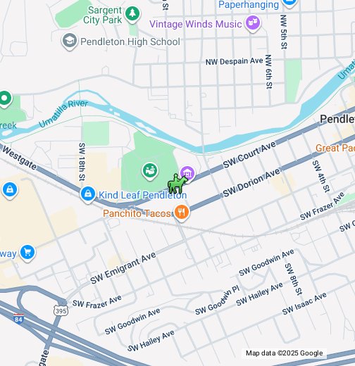 Map Of Pendleton Oregon
