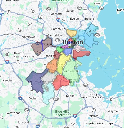 boston ma neighborhood map Boston Neighborhoods Google My Maps boston ma neighborhood map