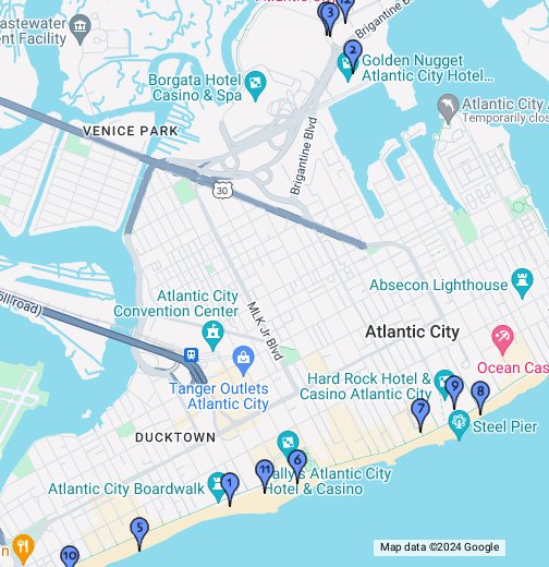 map of s in atlantic city Atlantic City Casino Hotels Google My Maps map of s in atlantic city