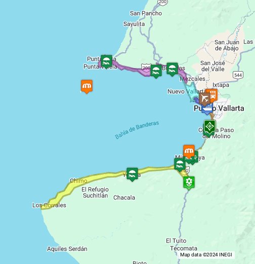 map of puerto vallarta Puerto Vallarta Areas Or Zones Zonas Google My Maps