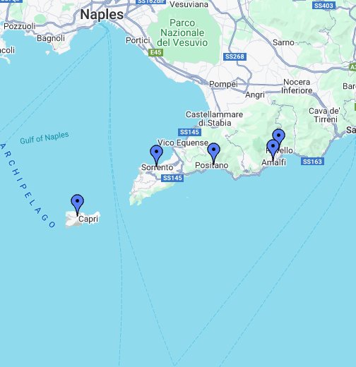Map Of Capri Italy Italy2 - Amalfi, Capri - Google My Maps