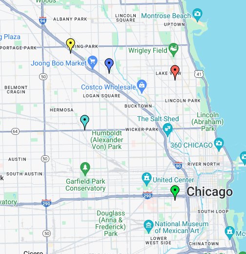 diners drive in and dives map Top 5 Diners Drive Ins And Dives In Chicago Google My Maps
