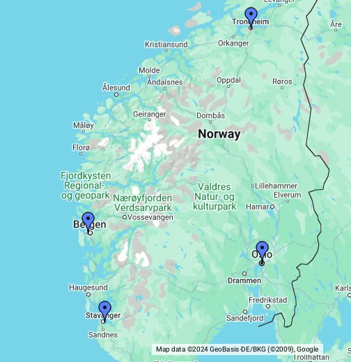 Norway Google My Maps