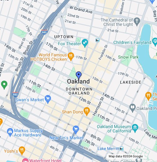 Oakland Ca Zip Code Map Oakland, CA   Google My Maps