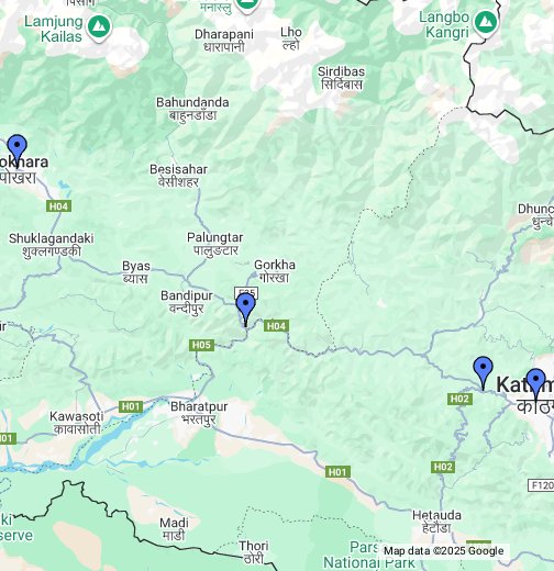 Kathmandu To Pokhara Map Kathmandu To Pokhara Biking Route - Google My Maps
