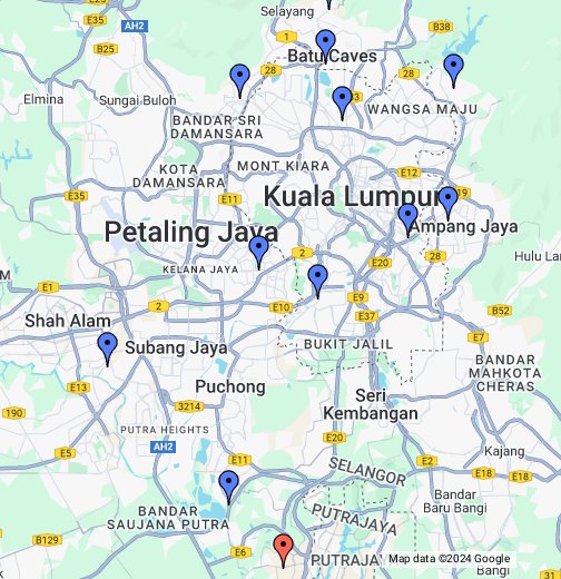 Rapidkl Bus Depots Google My Maps
