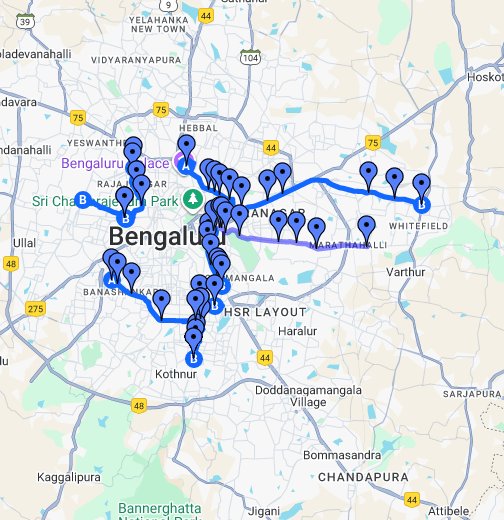 Bangalore Arterial Corridors Google My Maps