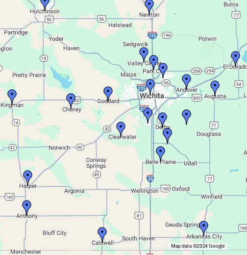 map of wichita ks Wichita Ks Google My Maps