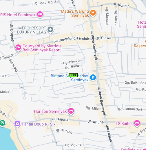 Map Of Seminyak Bali Map Of Seminyak, Bali - Google My Maps