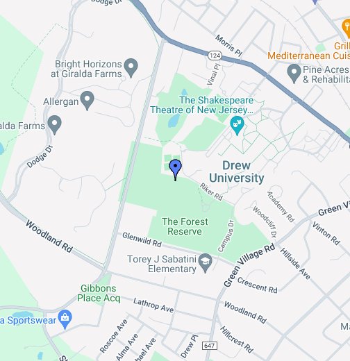 drew university campus map Drew University Google My Maps drew university campus map