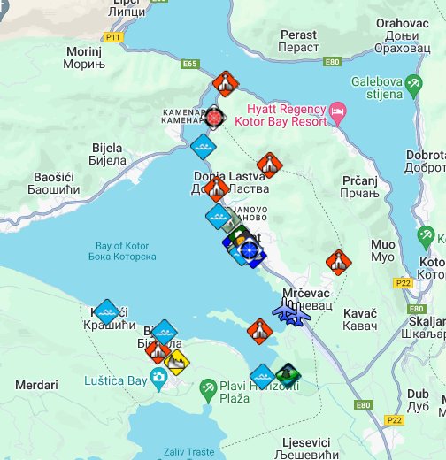 crna gora mapa google Tivat Montenegro Interactive map, Travel and tourist guide with  crna gora mapa google