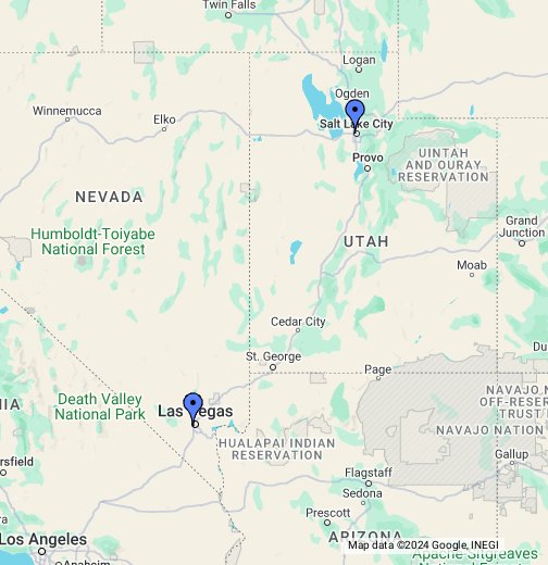 City Of Las Vegas Map Salt lake City, and las vegas   Google My Maps