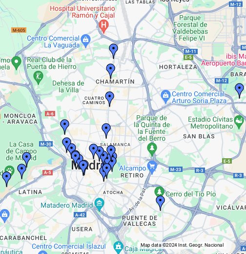 madrid térkép Madrid Terkep Latnivalokkal Google My Maps madrid térkép
