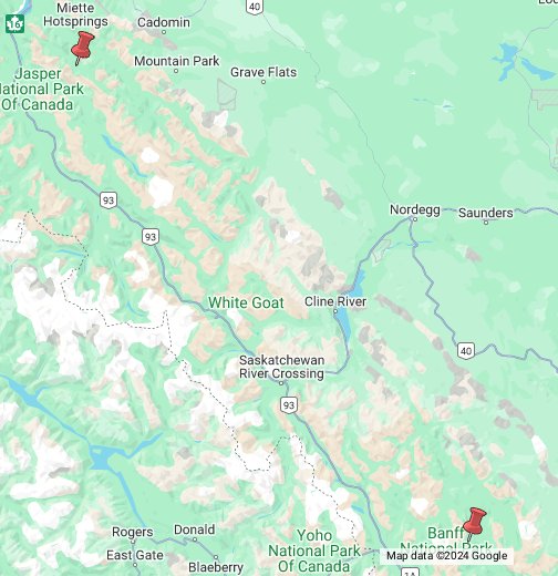 map of jasper national park Jasper National Park Of Canada Google My Maps map of jasper national park