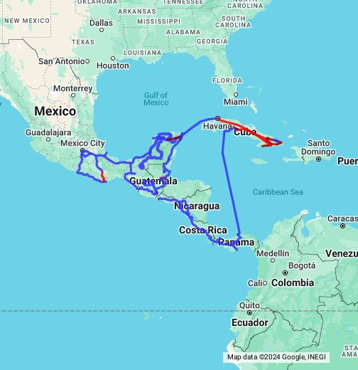 Central America Google My Maps