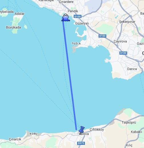 pendik yalova car ferry istanbul turkey google my maps