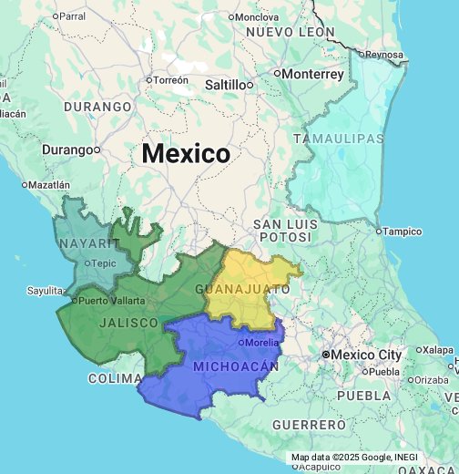 Tequila Jalisco Mexico Map