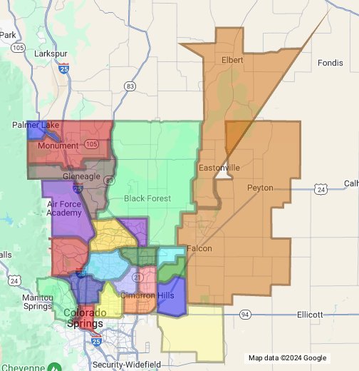Colorado Springs Zip Code Map Google My Maps