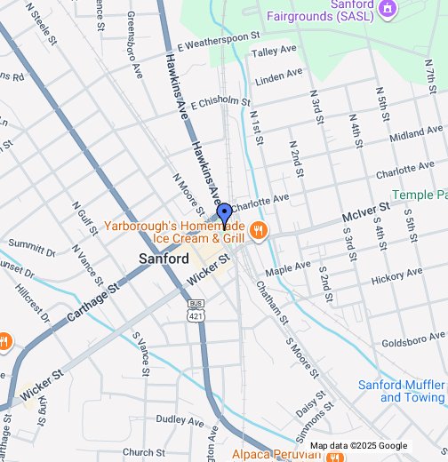 Map Of Sanford Nc Sanford, Nc - Google My Maps