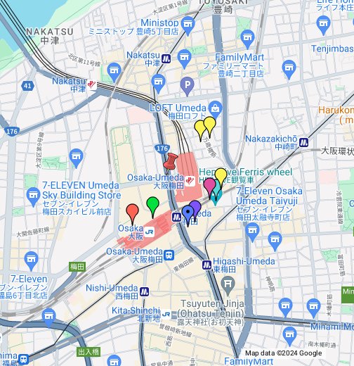 大阪梅田 Google My Maps