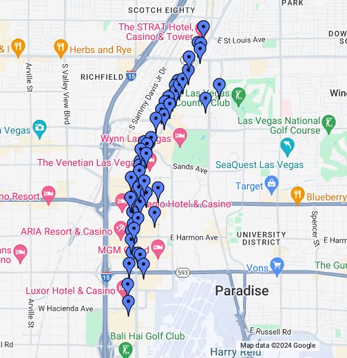 Las Vegas Strip 1941-2000 - Google My Maps