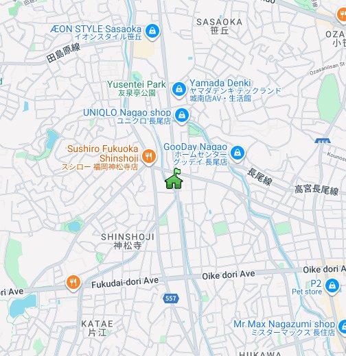 貸店舗 長尾5丁目吉田店舗 Google My Maps