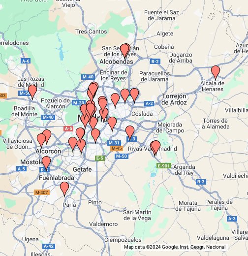 Tiendas de ropa de talla en Madrid - Google My Maps