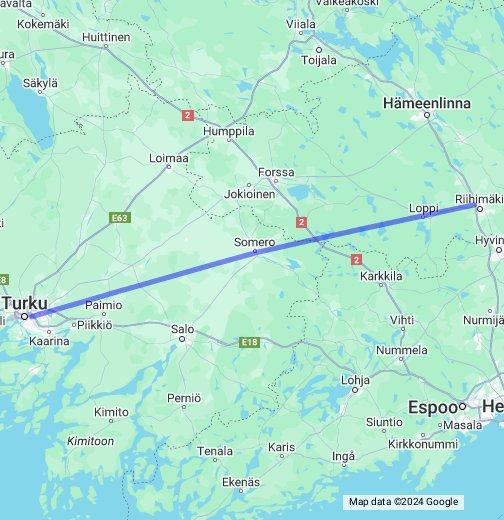 Turku - Lahti  km - Google My Maps